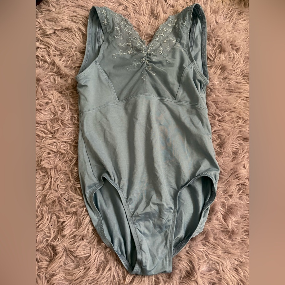 Embroidered Blue Suffolk Leotard